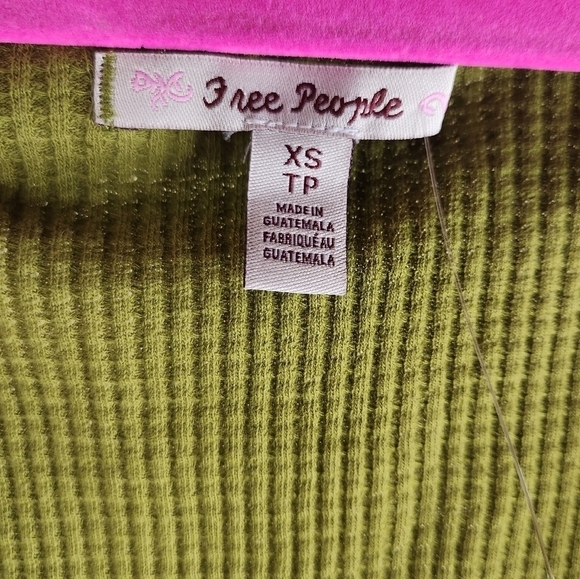 Free People NWT Santa Clara Thermal In Ferngully Green Size XSmall - Picture 8 of 14
